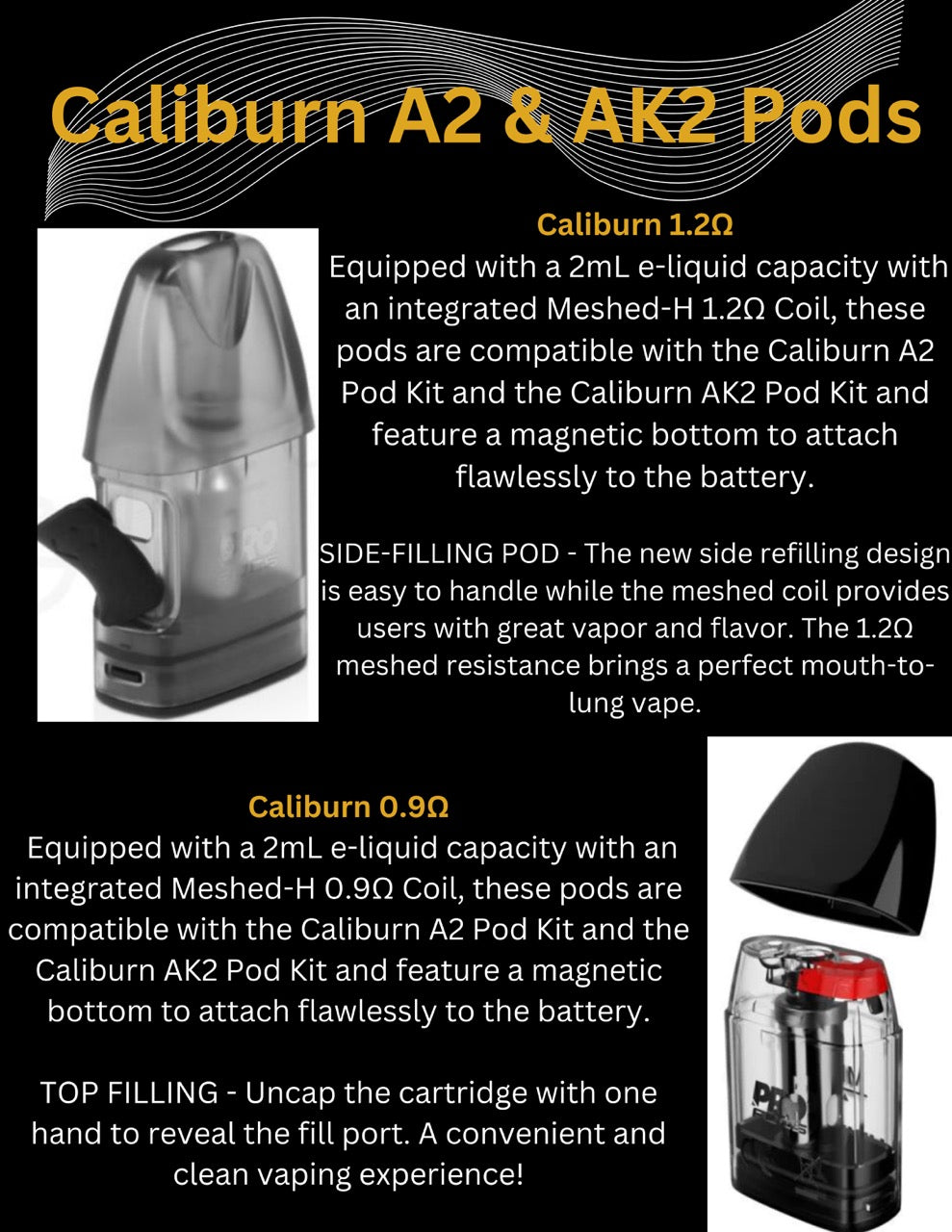 Caliburn A2 & AK2 Pods FAQ What is the difference Zuluvape Caliburn A2 & AK2 Pods FAQ What is the difference Zuluvape