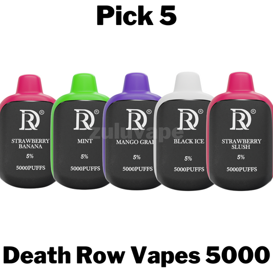 Death Row Vapes QR 5000 5% Disposable Vape by Snoop Dogg Pick 5