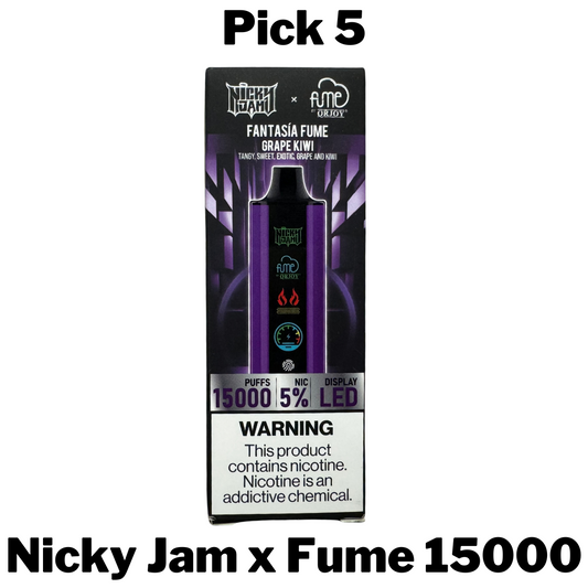 Nicky Jam x Fume 15000 Disposable Vape Pick 5