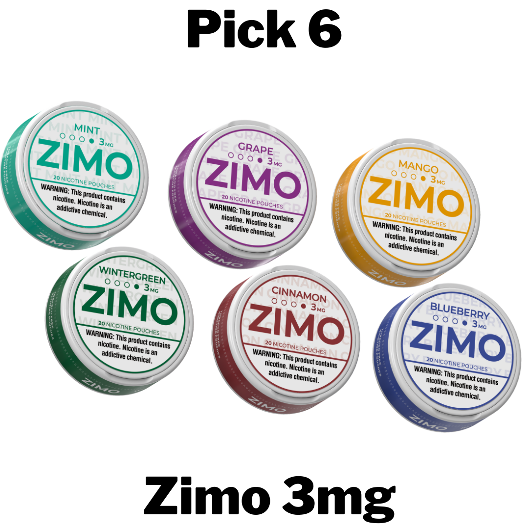 Zimo 3mg Nicotine Pouches Pick 6