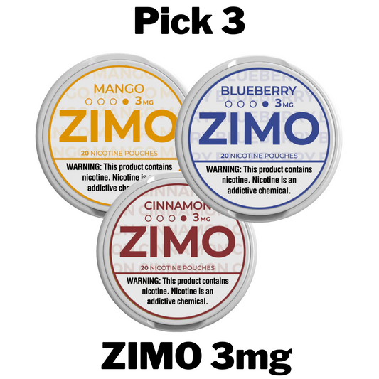 Zimo 3mg Nicotine Pouches Pick 3
