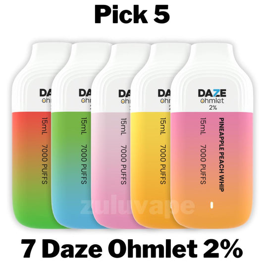 7 Daze Ohmlet 2% Disposable Vape Pick 5