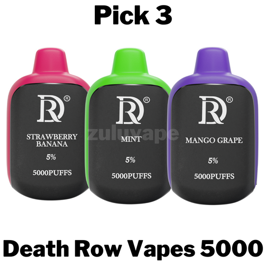 Death Row Vapes QR 5000 5% Disposable Vape by Snoop Dogg Pick 3