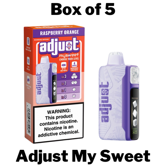 Grab a whole box of your favorite Adjust My Sweet disposable vapes today! Flavors by Lost Mary