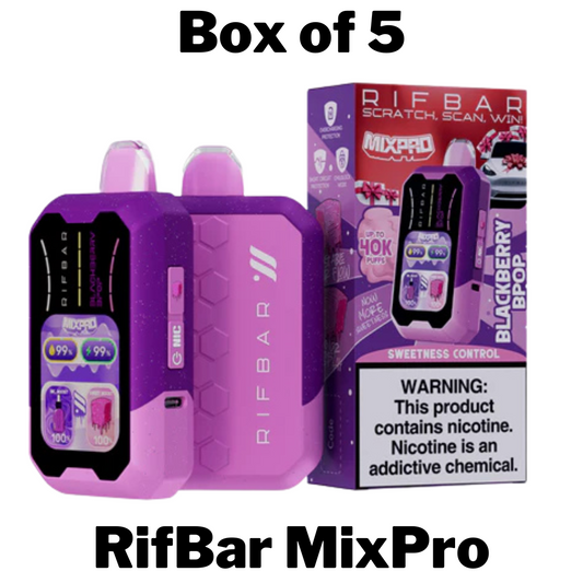 Box of 5 RifBar Mix Pro Disposable Vape