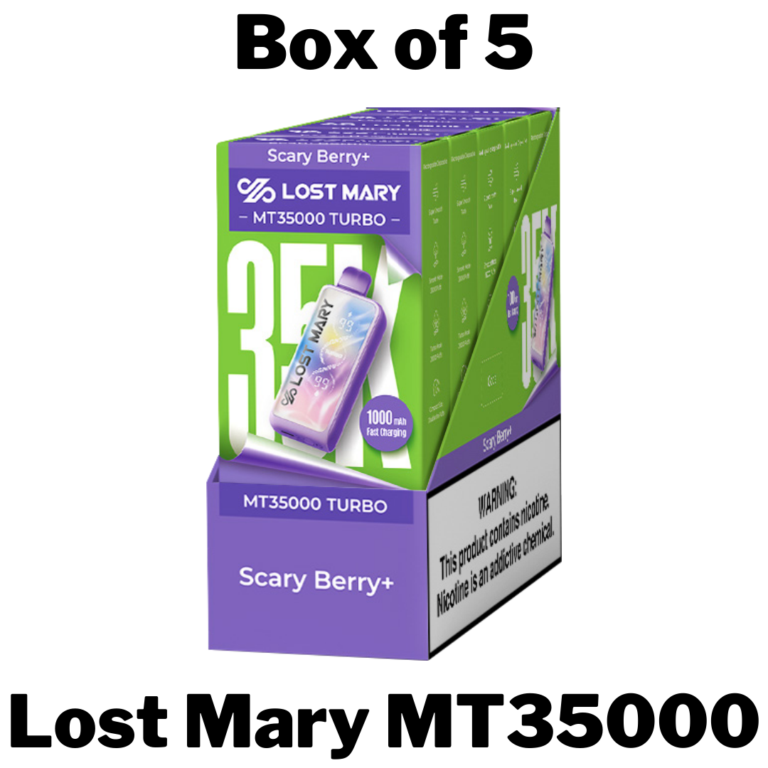 Full box of Lost Mary MT35000 – Complete set of top-tier disposable vapes with 35,000 puff capacity and sleek design