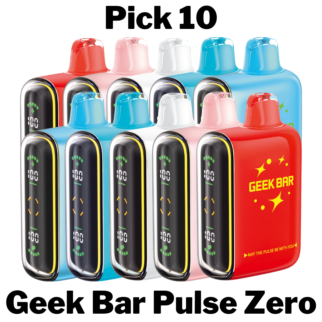 Discover the Geek Bar Pulse Zero Disposable Vape Pick 10, a zero-nicotine disposable vape packed with impressive features and satisfying flavor.