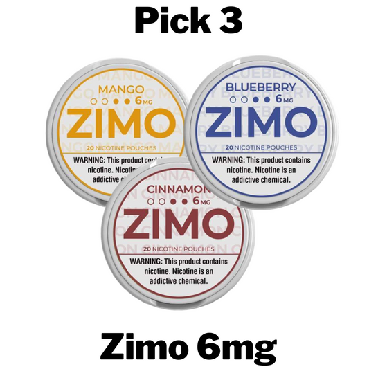 Zimo 6mg Nicotine Pouches Pick 3