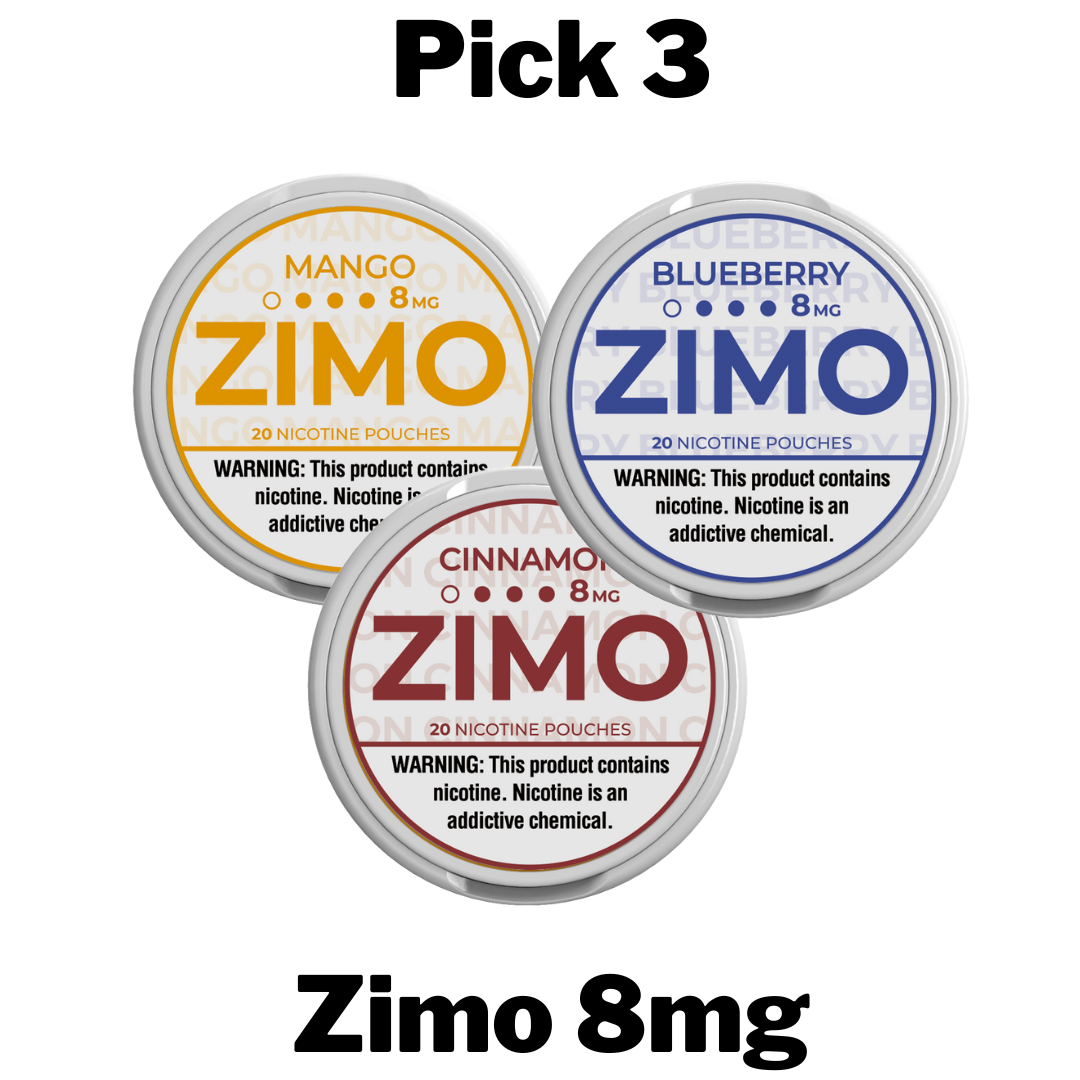 Zimo 8mg Nicotine Pouches Pick 3