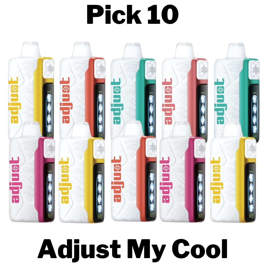 Pick 10 Adjust My Cool disposable vapes made by Lost Mary