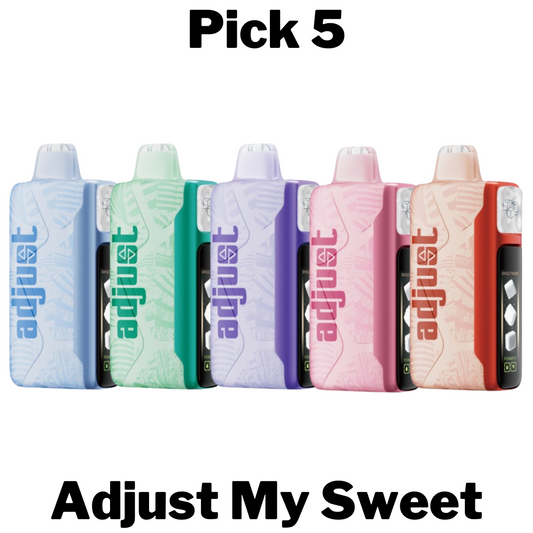Pick 5 Adjust My Sweet vapes adjustable sweetness for a sugary kick made by Lost Mary