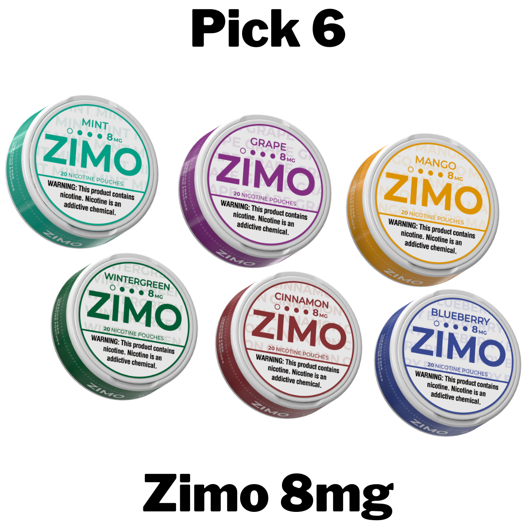 Zimo 8mg Nicotine Pouches Pick 6