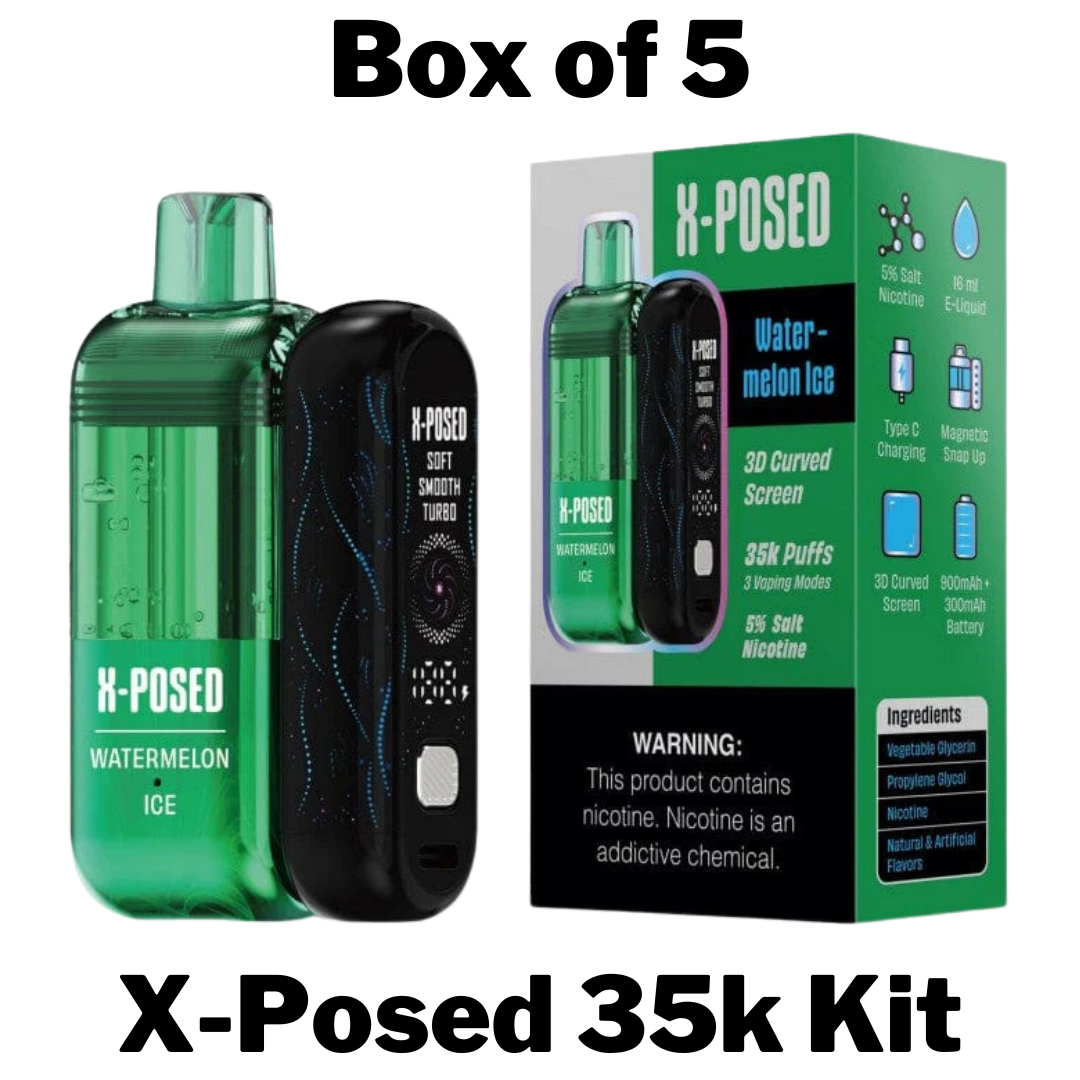 Full box of X-Posed Kits – Complete set of top-tier disposable vapes with exceptional performance