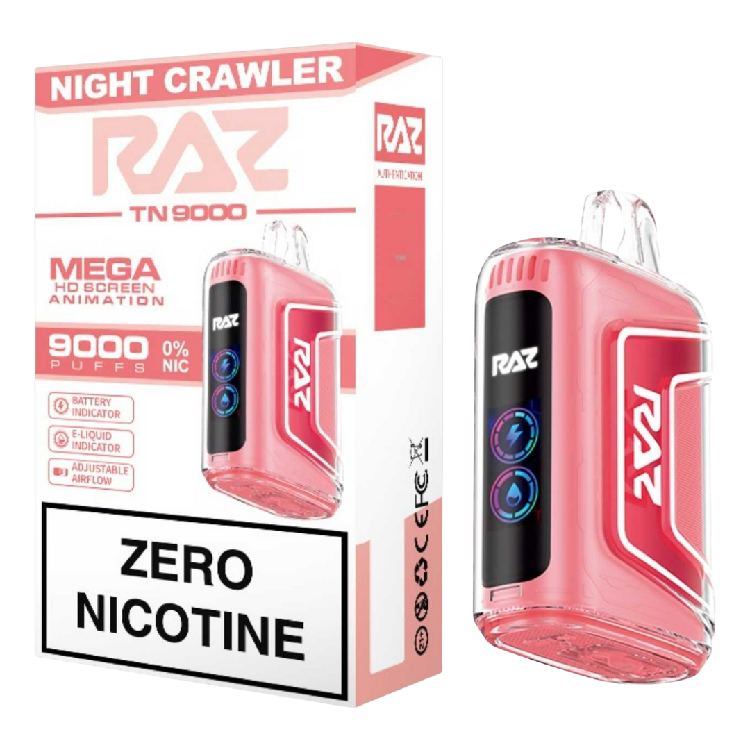 Raz TN9000 Zero Nicotine Disposable Vape Box of 5