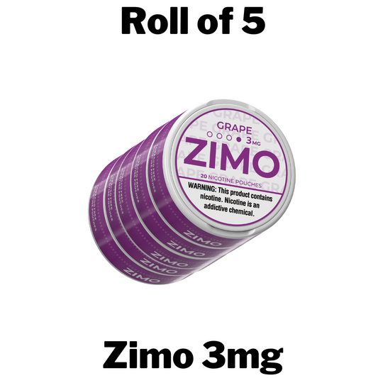 Zimo 3mg Nicotine Pouches Roll of 5 Cans