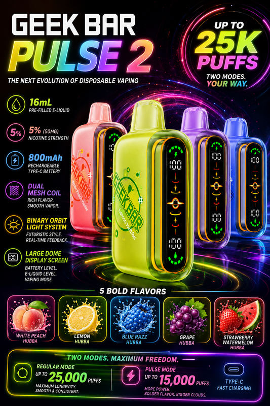 Geek Bar Pulse 2 Review: Features, Flavors & Up to 25,000 Puffs