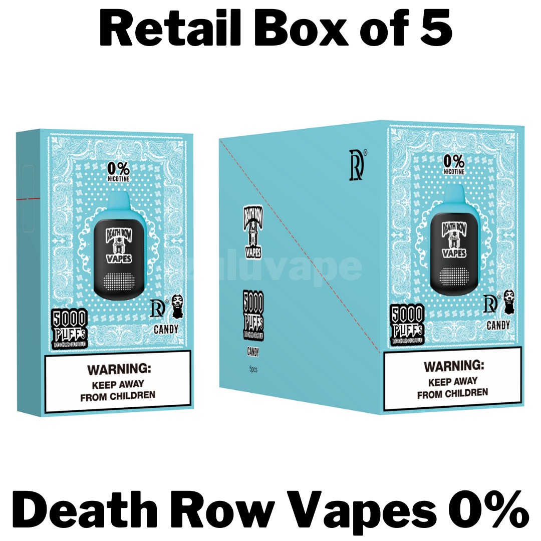 Death Row Vapes Zero Nicotine Disposable by Snoop Dogg Box of 5