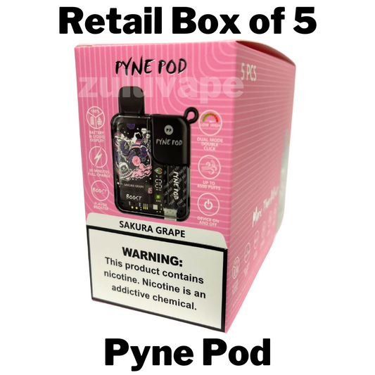 Pyne Pod 8500 Puff Disposable Vape Box of 5
