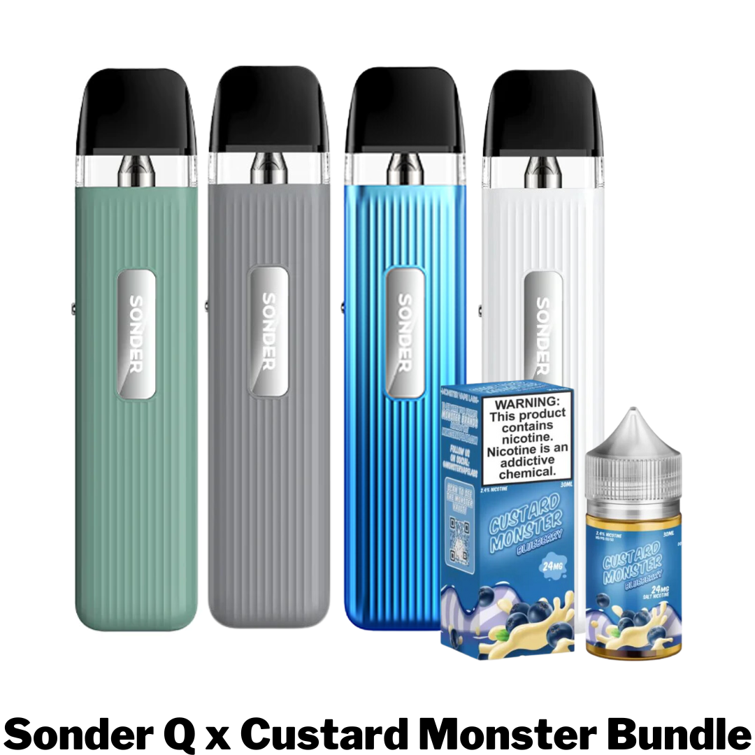 Sonder Q Pod Kit & Custard Monster Salt Bundle