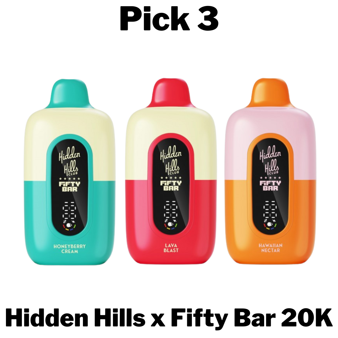 Hidden Hills x Fifty Bar 20k Disposable Vape Pick 3