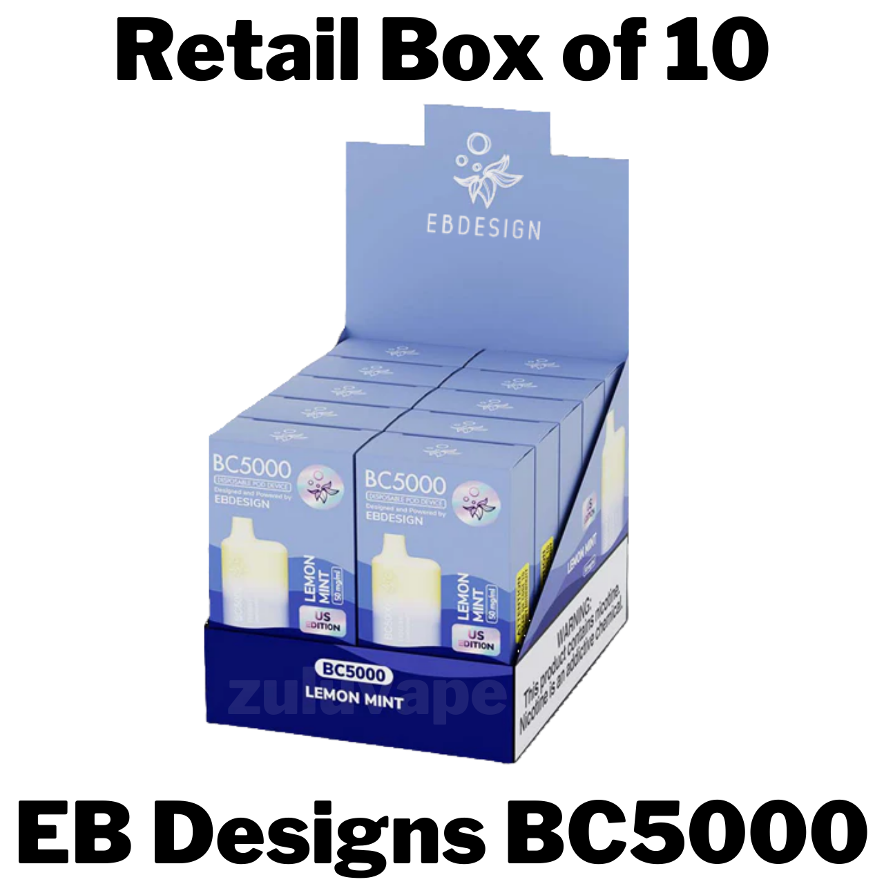 EB Designs BC5000 Disposable Vape Box of 10
