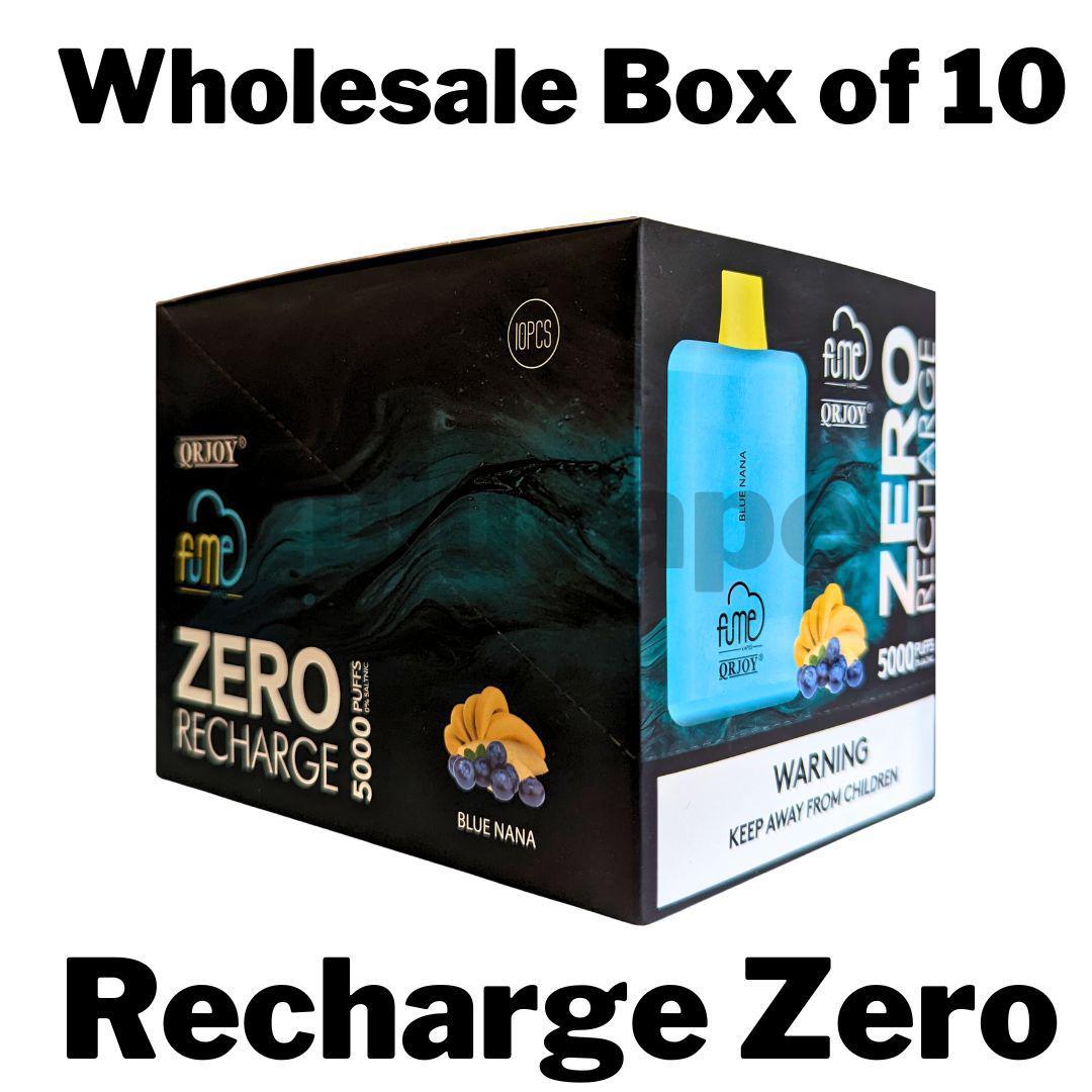 Fume Recharge Zero Nicotine Disposable Vape Wholesale Box of 10