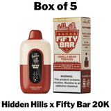 Hidden Hills x Fifty Bar 20k Disposable Vape Box of 5