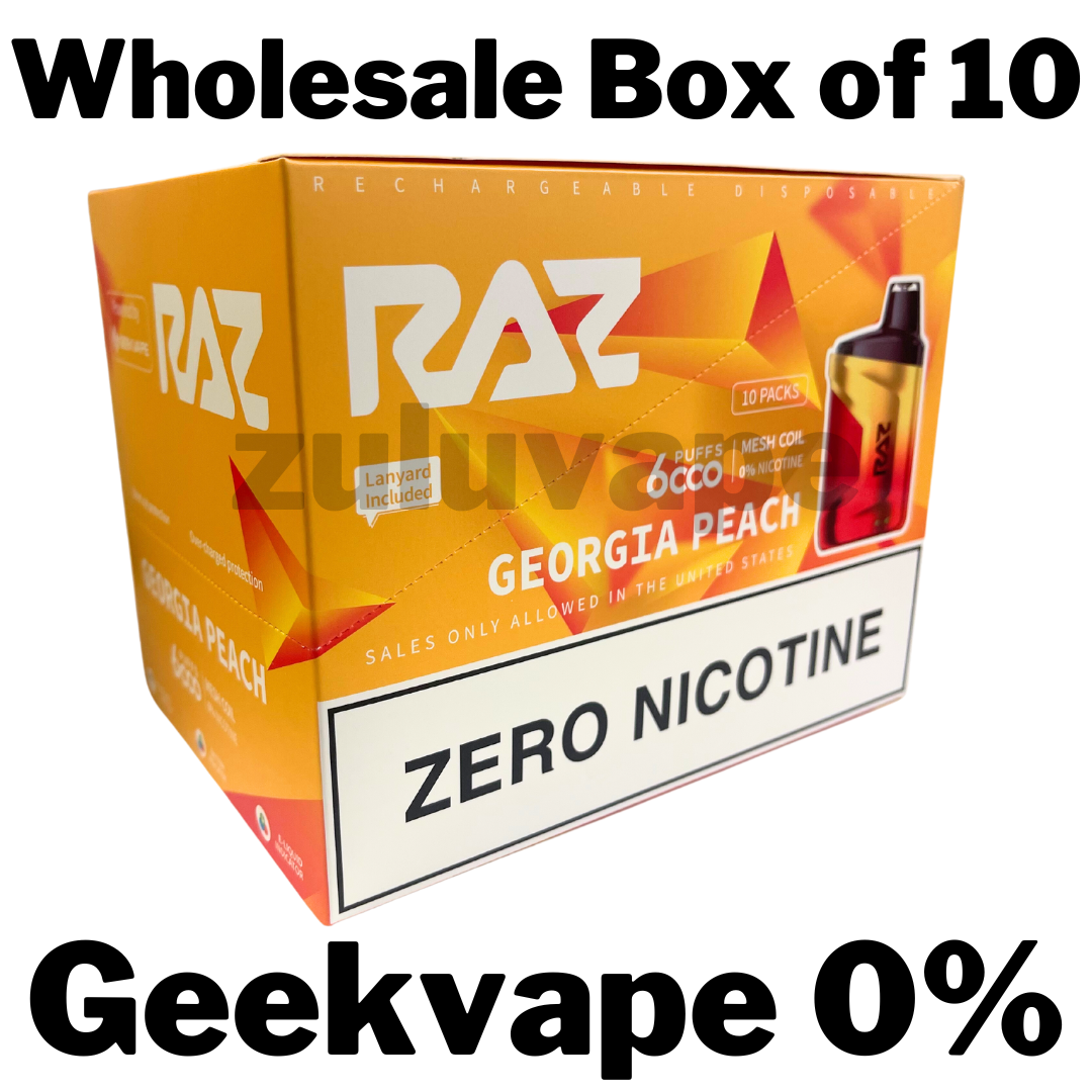 GeekVape Raz CA 6000 ZERO Disposable Vape Wholesale Box of 10