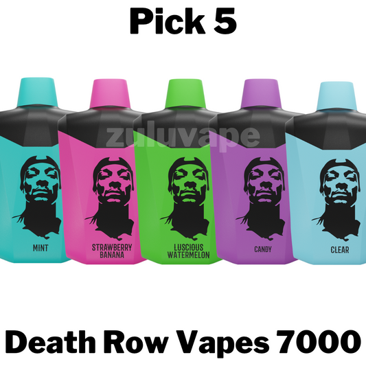 Death Row Vapes 7000 Puff Disposable Vape by Snoop Dogg Pick 5