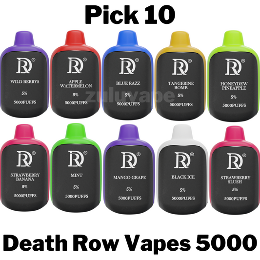 Death Row Vapes QR 5000 5% Disposable Vape by Snoop Dogg Pick 10