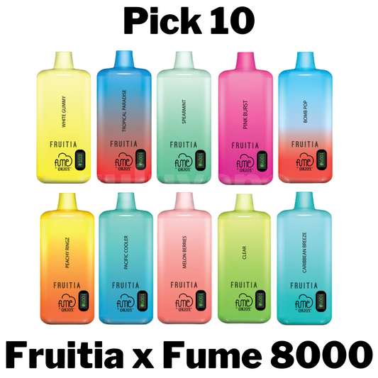 Fruitia x Fume 8000 Disposable Vape Pick 10