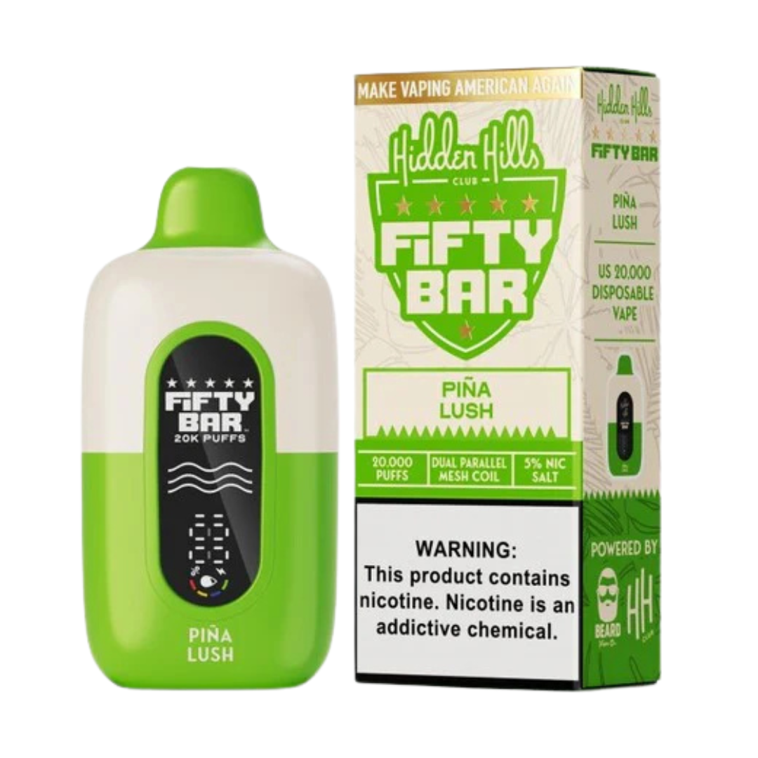 Hidden Hills x Fifty Bar 20k Disposable Vape Box of 5