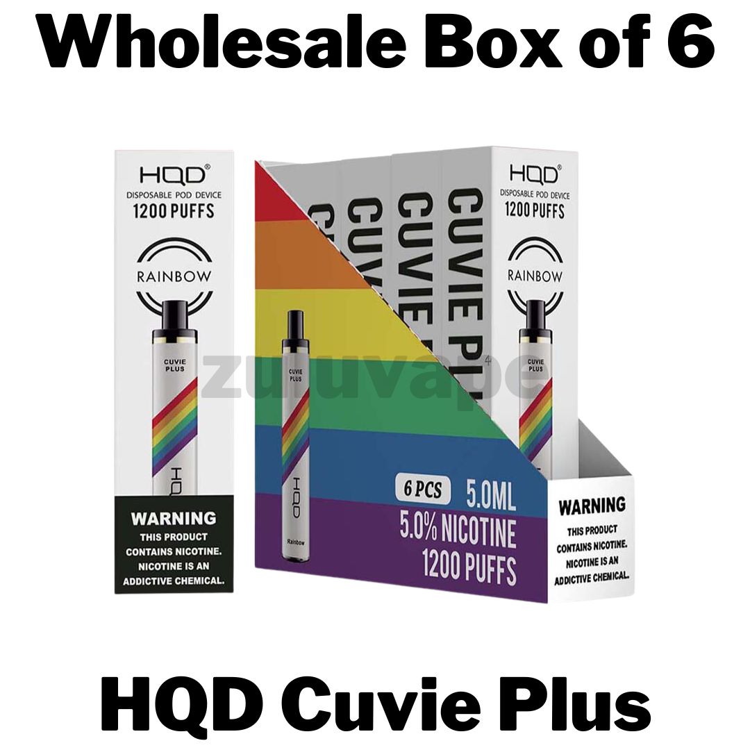 HQD Cuvie Plus Disposable Vape Wholesale Box of 6