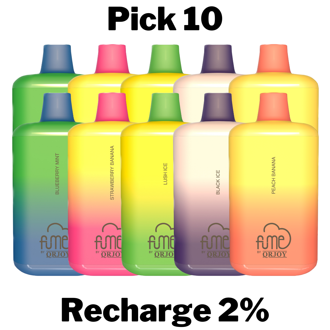 Fume Recharge 2% Nicotine Disposable Vape Pick 10