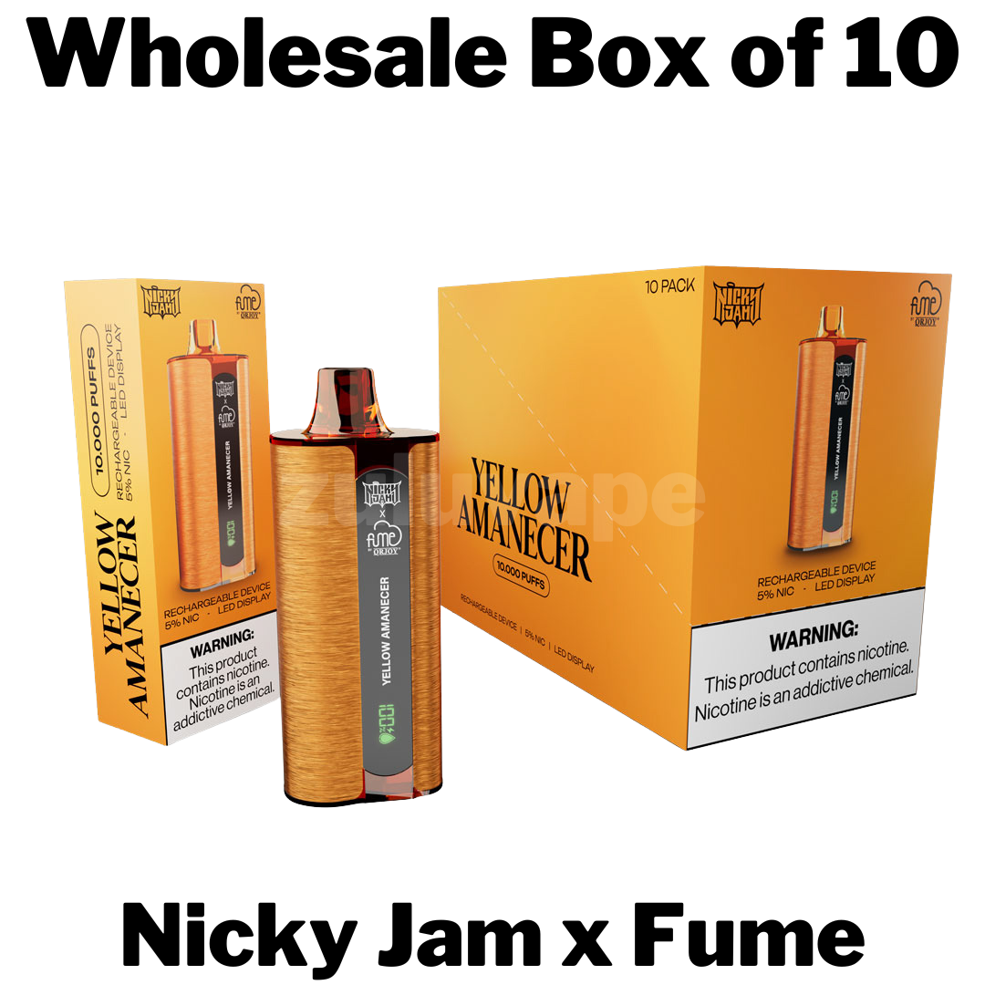 Nicky Jam x Fume 10000 Puff Disposable Vape Wholesale Box of 10