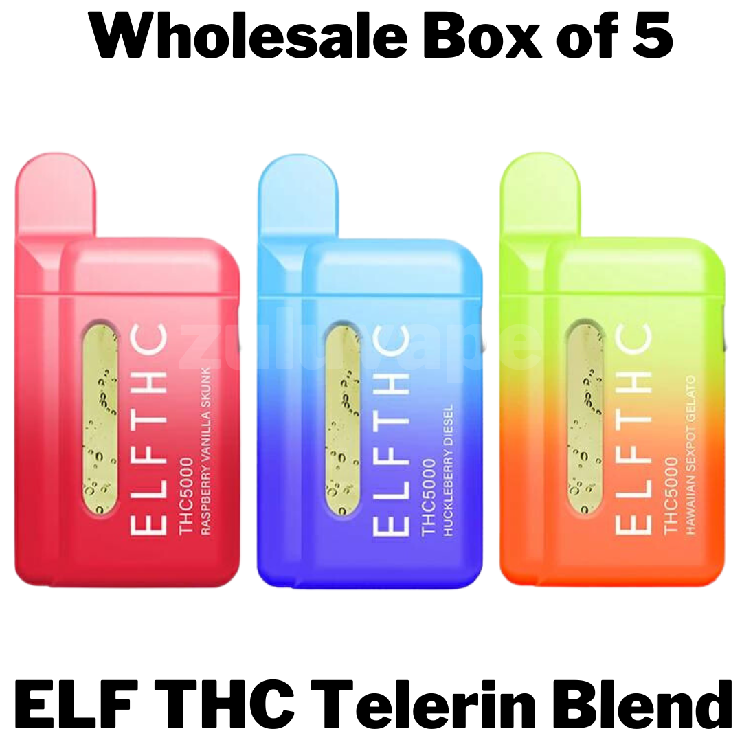 ELF THC Telerin Blend (∆8 + ∆10 + ∆11 + THCP) Disposable Wholesale Box of 5
