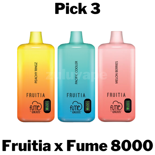 Fruitia x Fume 8000 Disposable Vape Pick 3