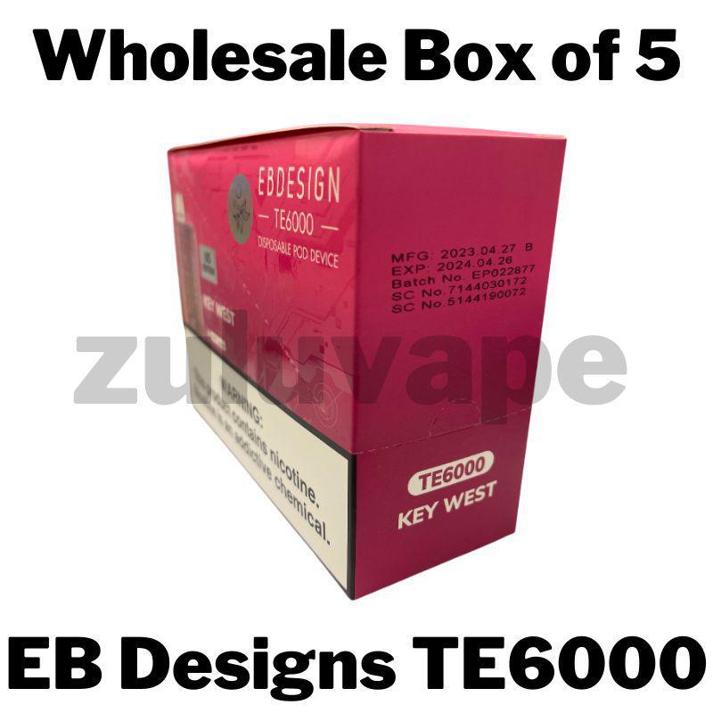 EB Designs TE 6000 Disposable Vape Wholesale Box of 5