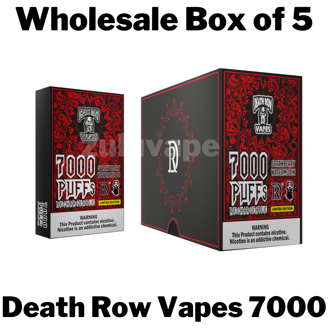 Death Row Vapes 7000 Puff Disposable by Snoop Dogg Wholesale Box of 5