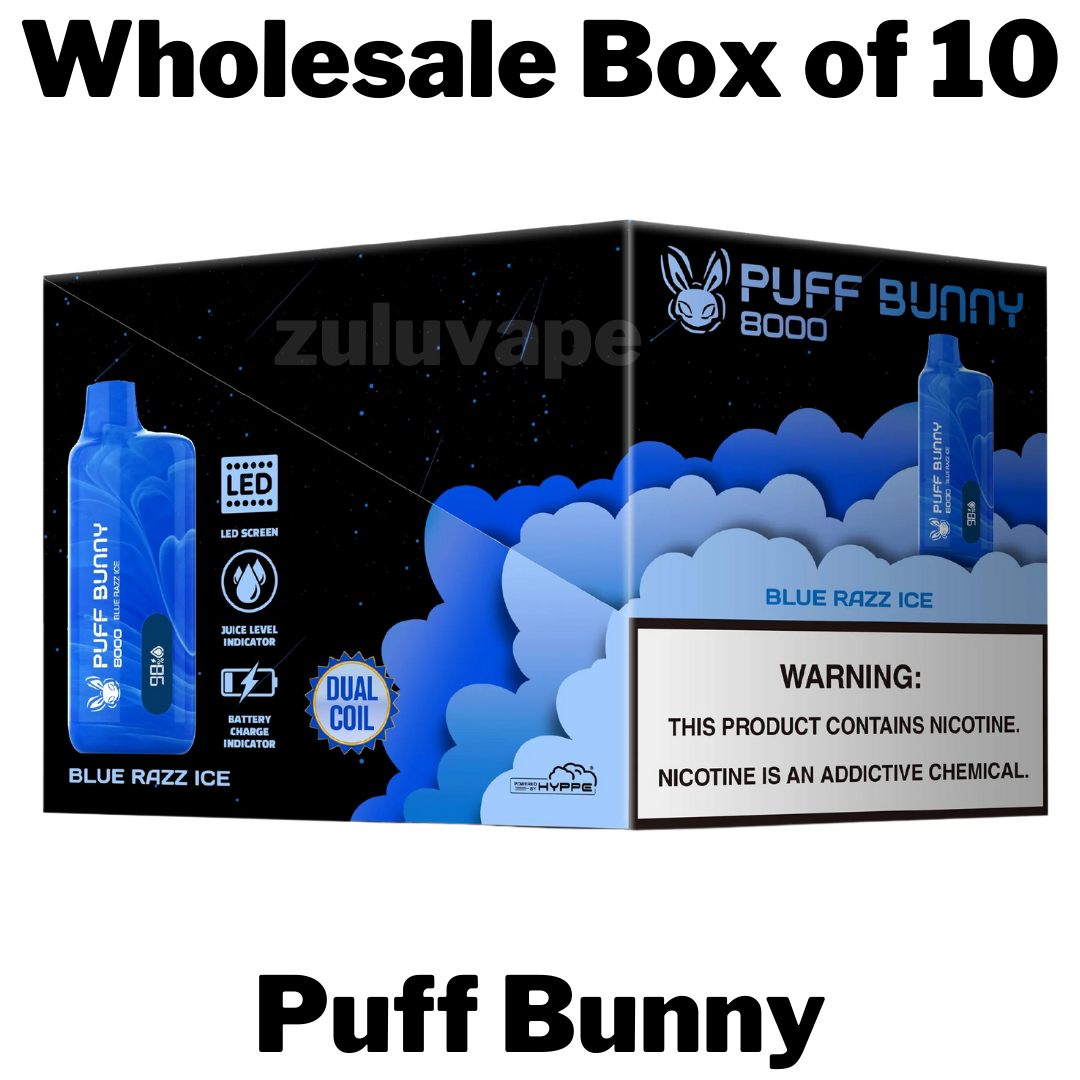 Puff Bunny 8000 Puff Disposable Vape Wholesale Box of 10
