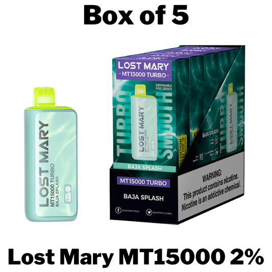 Lost Mary MT15000 2% Disposable Vape Box of 5