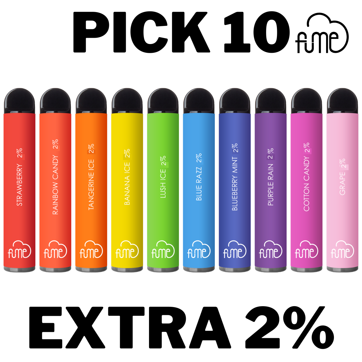 Fume 2% Extra Disposable Pick 10