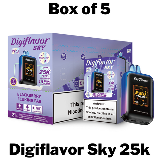 Digiflavor Sky 25k Disposable Vape Box of 5