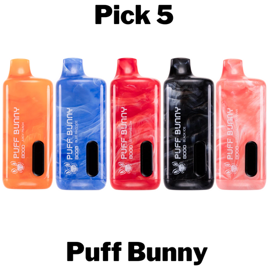 Puff Bunny 8000 Puff Disposable Pick 5