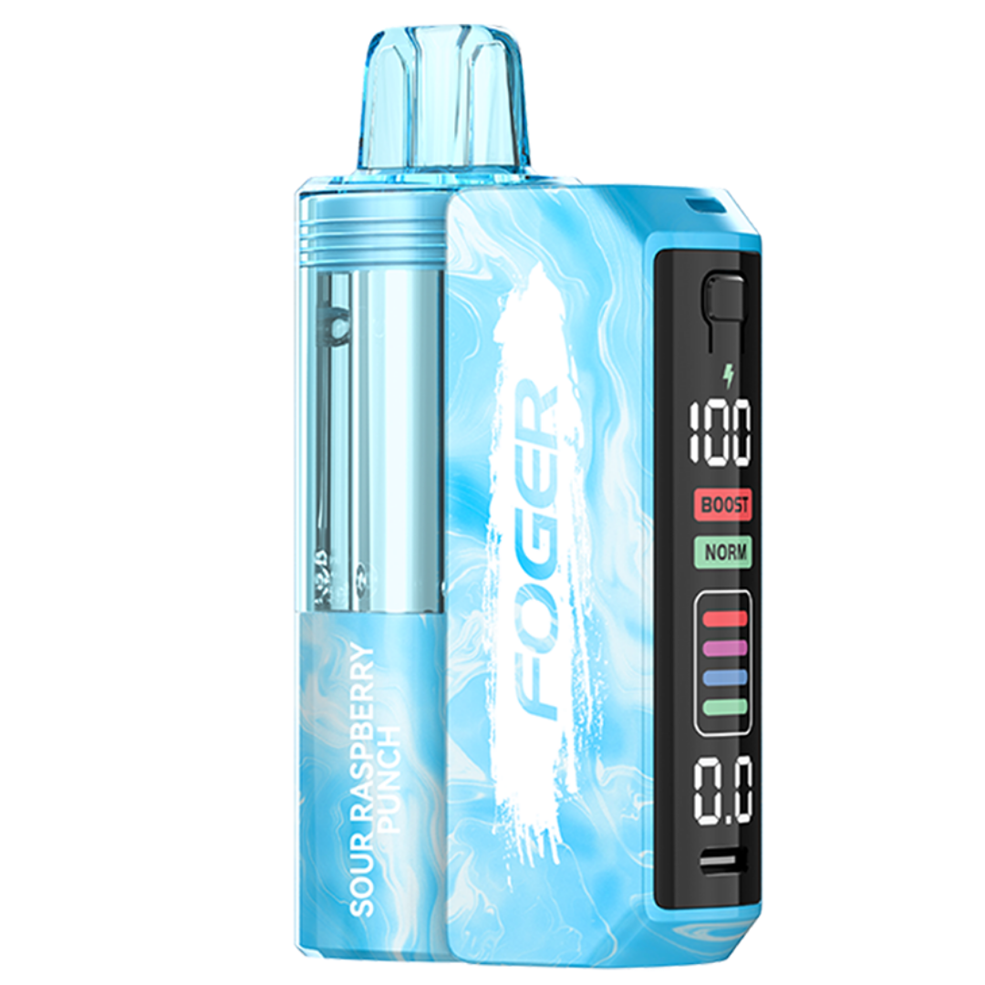 Foger Switch Pro Kit Sour Raspberry Punch pod system vape tangy berry flavor replaceable pod Zuluvape