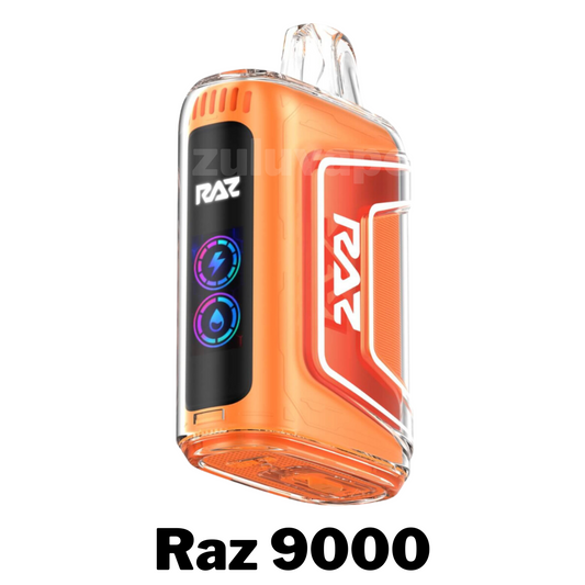 GeekVape Raz TN9000 Disposable Vape, offering up to 9,000 puffs, pre-filled with high-quality e-liquid, and featuring a powerful rechargeable battery for extended vaping sessions. Designed for convenience and portability, this vape is available in a variety of delicious flavors to satisfy every vaping preference.