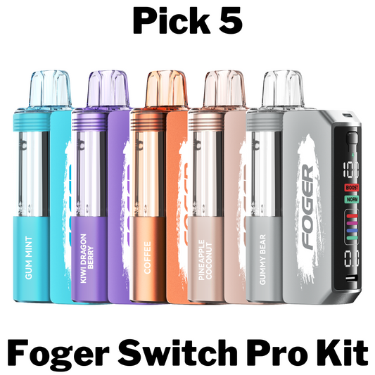 Pick 5 Foger Switch Pro Kits – Premium 5-pack of high-performance battery kits built for Switch Pro Pods
