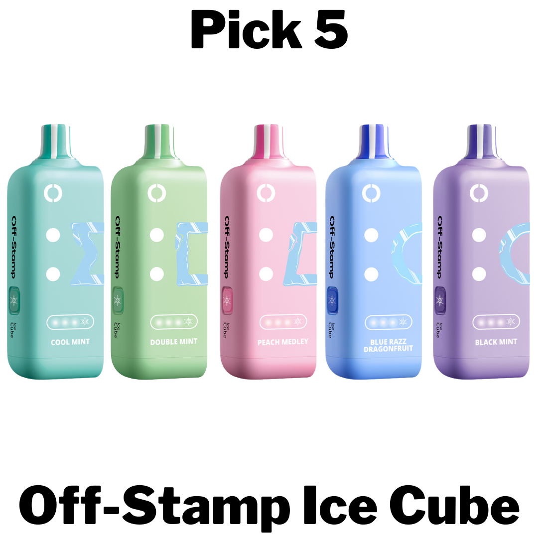 Pick 5 Off-Stamp Ice Cube Pod adjustable Ice flavors by Lost Mary