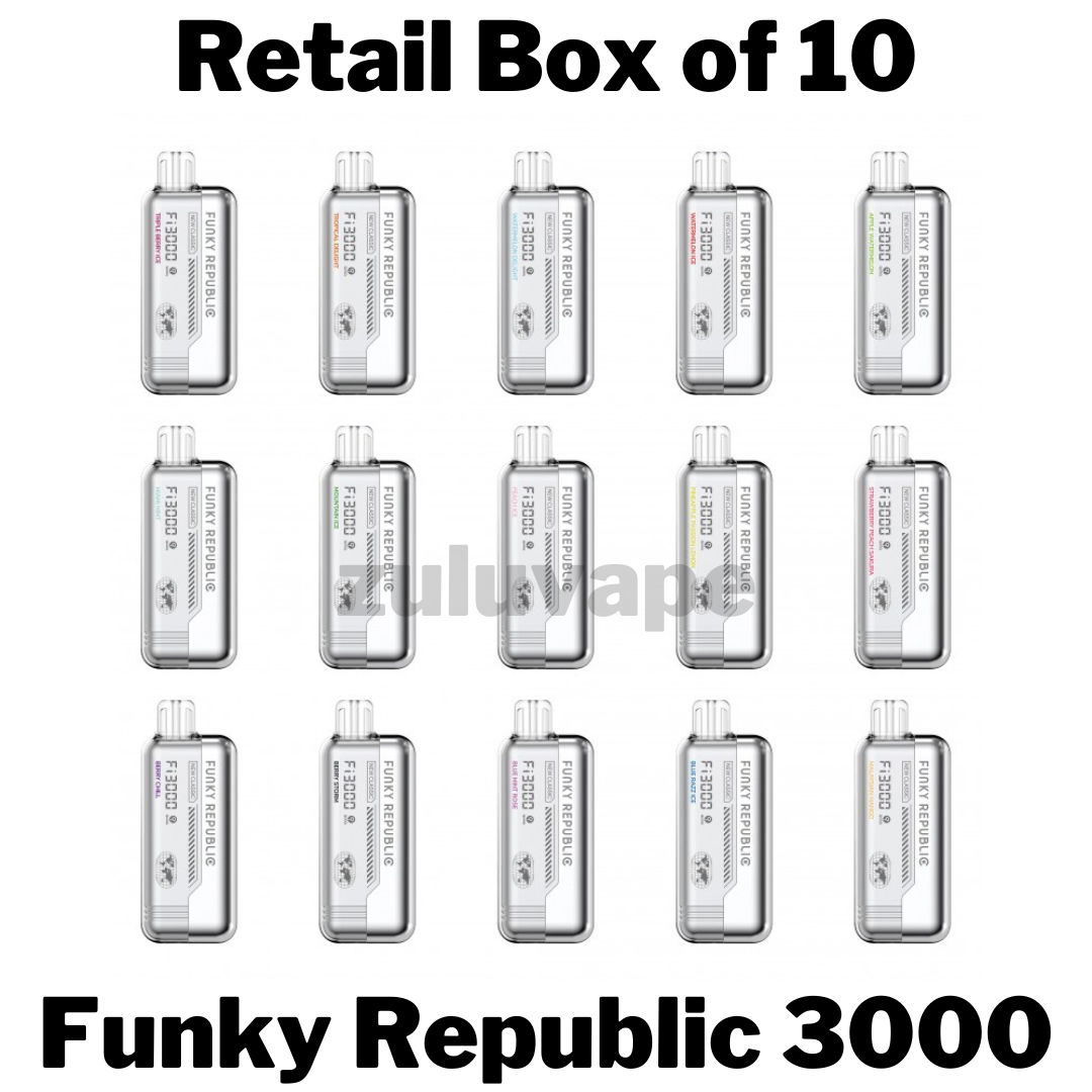 Funky Republic Fi 3000 Disposable Vape Box of 10