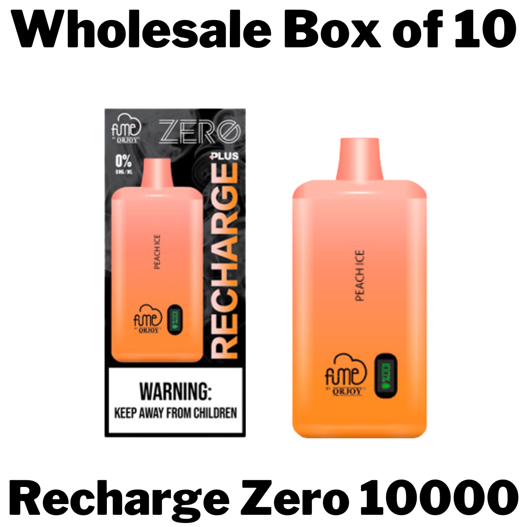 Fume Recharge+ 10000 Zero Nicotine Disposable Vape Wholesale Box of 10